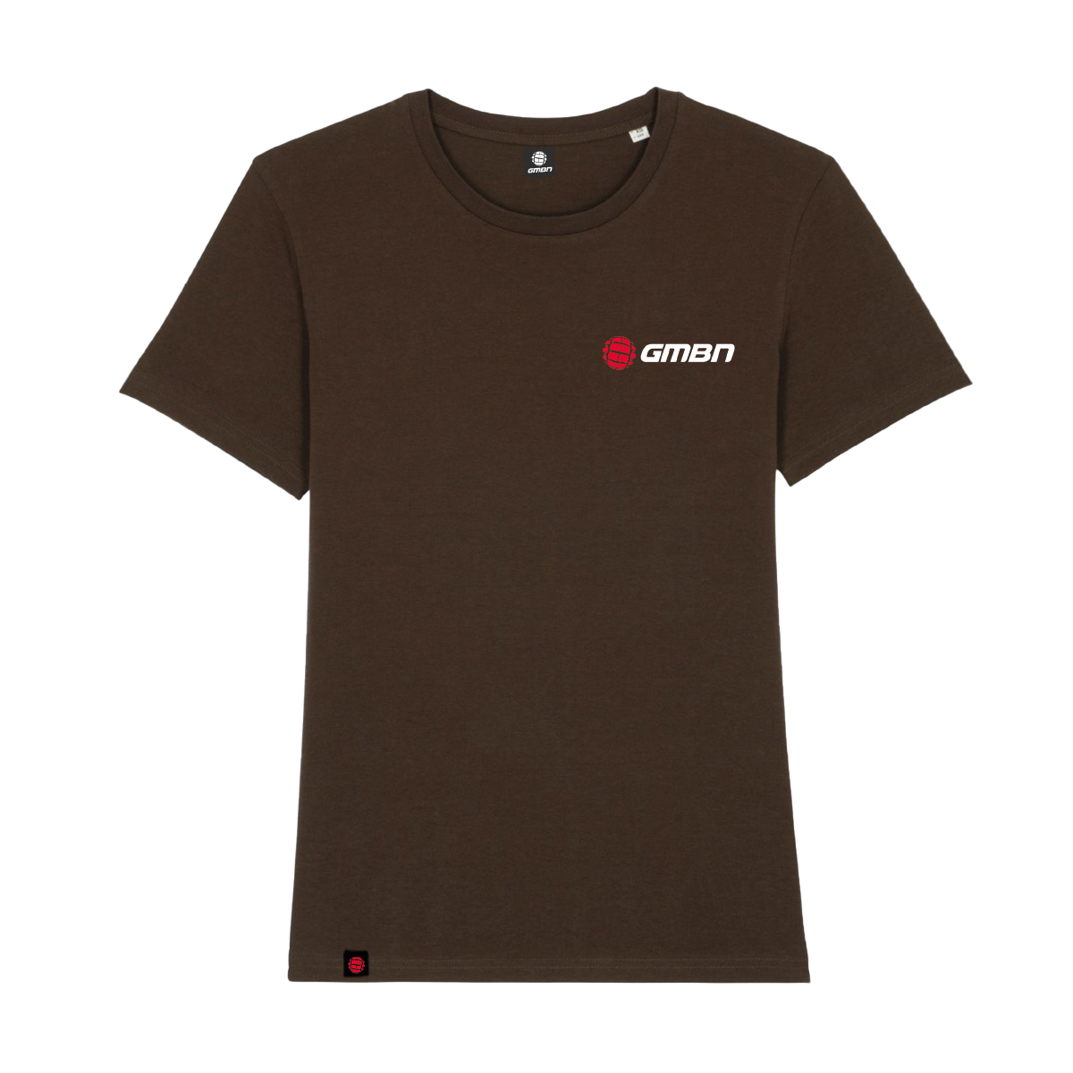 GMBN Label T Shirt Chocolate Global Mountain Bike Network