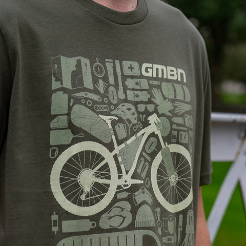 GMBN Bikepacking Components T-Shirt - Khaki