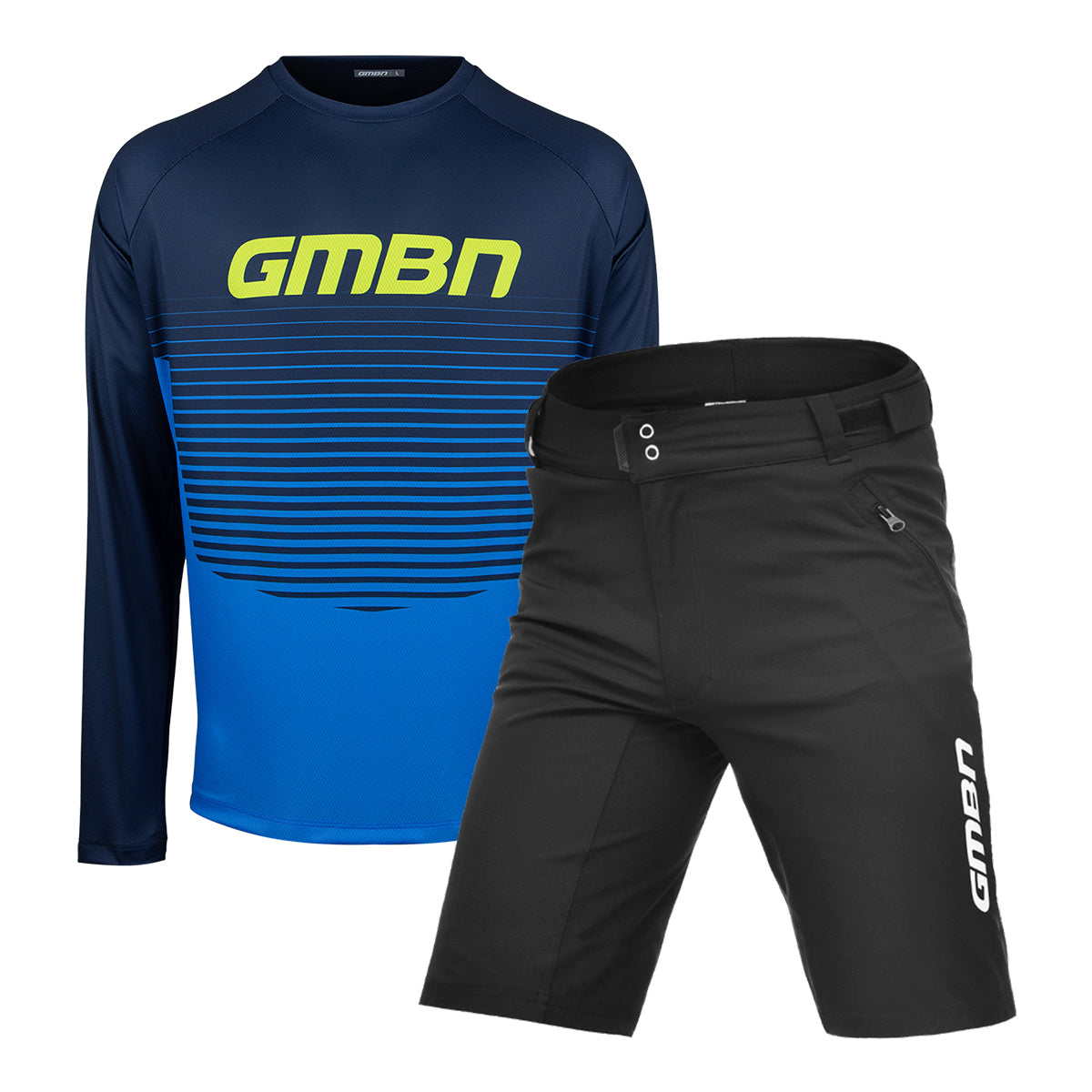 GMBN Long Sleeve Jersey & MTB Shorts Bundle