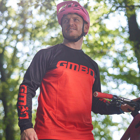 GMBN Descent Jersey Long Sleeve - Red & Black