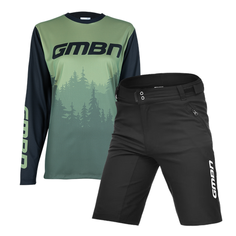 GMBN Women's Pine Jersey & MTB Shorts Bundle
