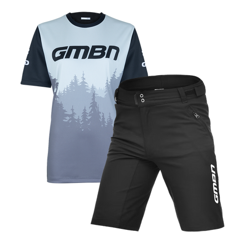 Conjunto de maillot y pantalones cortos de MTB GMBN Forest Of Dean para mujer