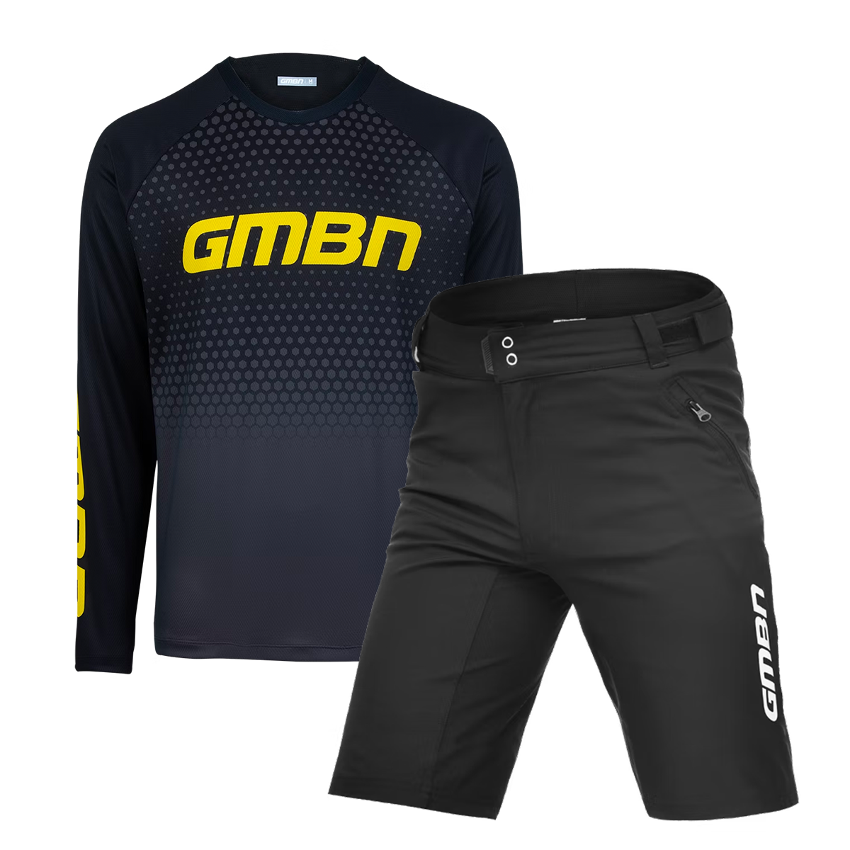 Conjunto de maillot y pantalones cortos de MTB GMBN Twilight Trails