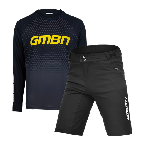 Conjunto de maillot y pantalones cortos de MTB GMBN Twilight Trails