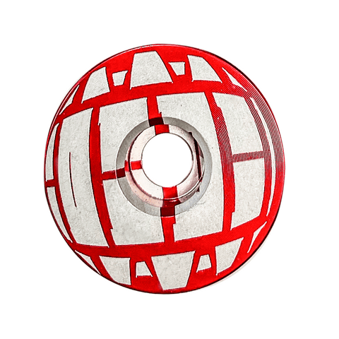 Tappo per attacco manubrio con logo pneumatico GMBN - rosso 