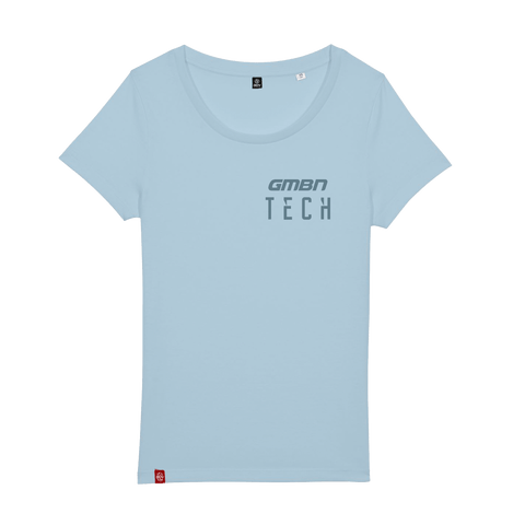 GMBN Tech Channel - Camiseta para mujer, color azul cielo 