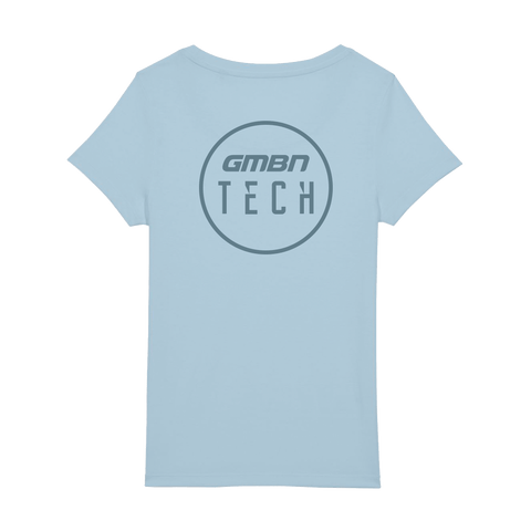 GMBN Tech Channel - Camiseta para mujer, color azul cielo 