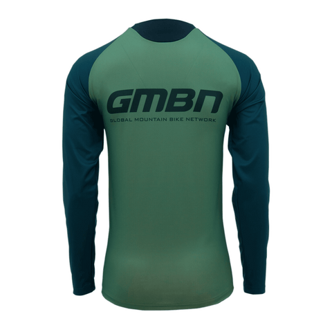 GMBN Descent Jersey Long Sleeve - Sage, Green & White