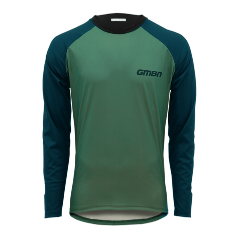 GMBN Descent Jersey Long Sleeve - Sage, Green & White