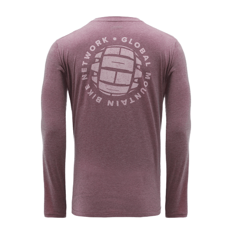 GMBN Traverse Long Sleeve Tech T-Shirt - Maroon Tyre