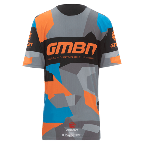 GMBN Women's Archive Camo Jersey Short Sleeve - Orange & Blue