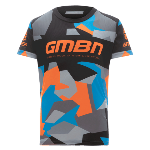 GMBN Youth Camo Team Jersey Short Sleeve Orange Blue – Global