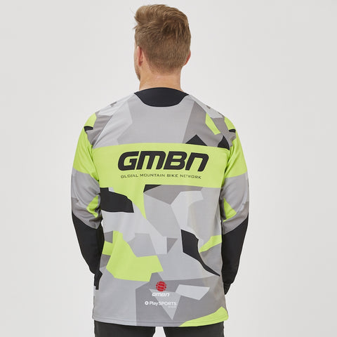 GMBN Archive Camo Jersey Long Sleeve - Green & Grey