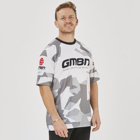GMBN Archive Camo Jersey Short Sleeve - White & Grey