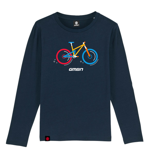 Camiseta de ciclismo de manga larga para niños GMBN 
