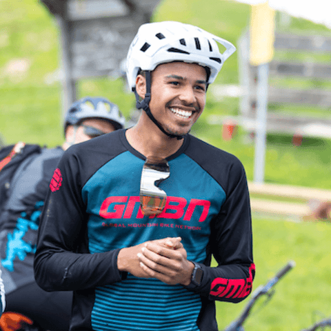 GMBN Descent Jersey Long Sleeve - Navy & Red