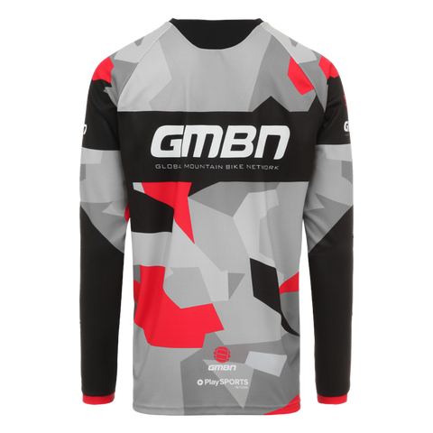 GMBN Archive Camo Jersey Long Sleeve - Black & Red
