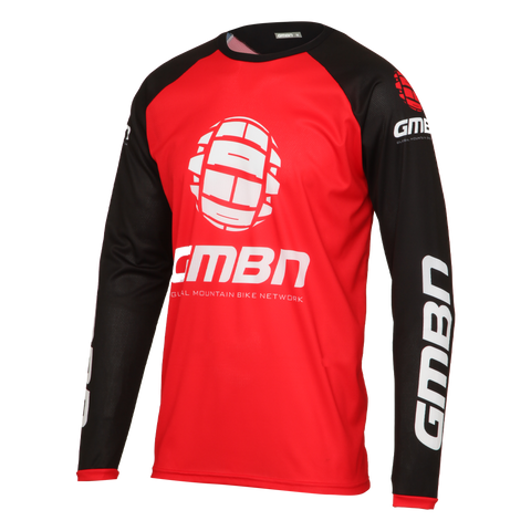 GMBN Team Jersey Long Sleeve - Red & Black