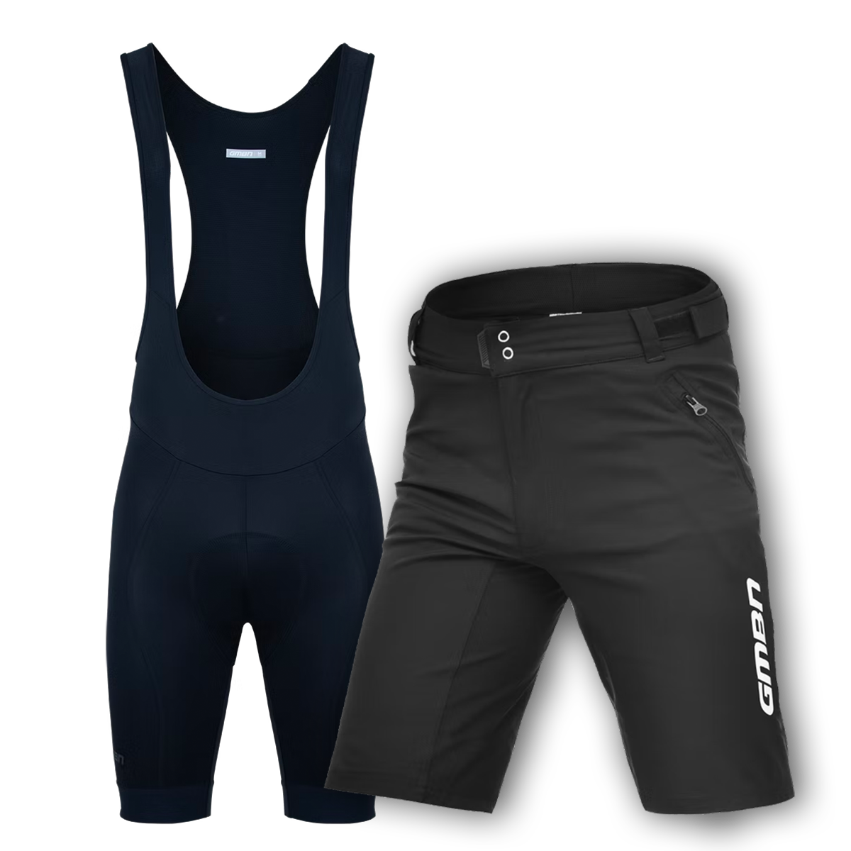 Lote de culottes y culottes con tirantes del equipo GMBN MTB