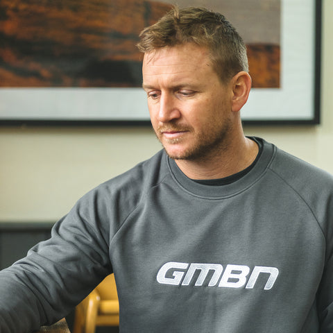 GMBN Embroidered Label Sweatshirt - Grey