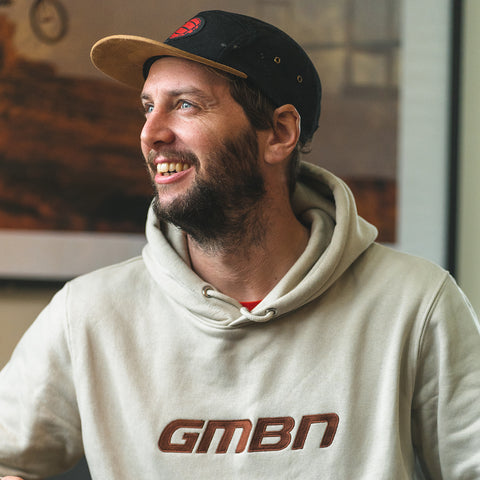 GMBN Embroidered Label Hoodie - Sand